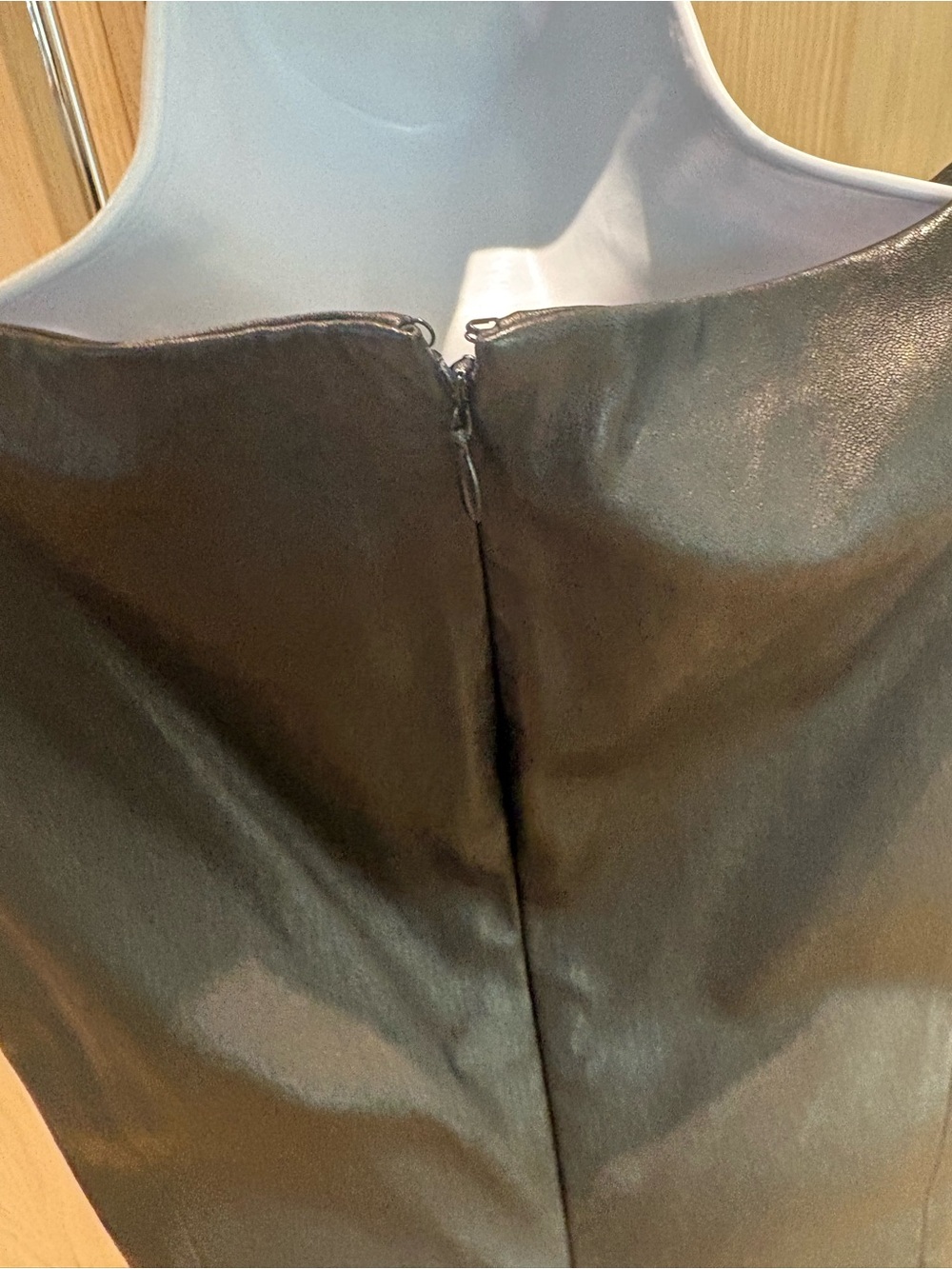 Sleeveless Black PRADA Leather Mini Dress XS $3000 retail new w/o tags - Picture 5 of 6